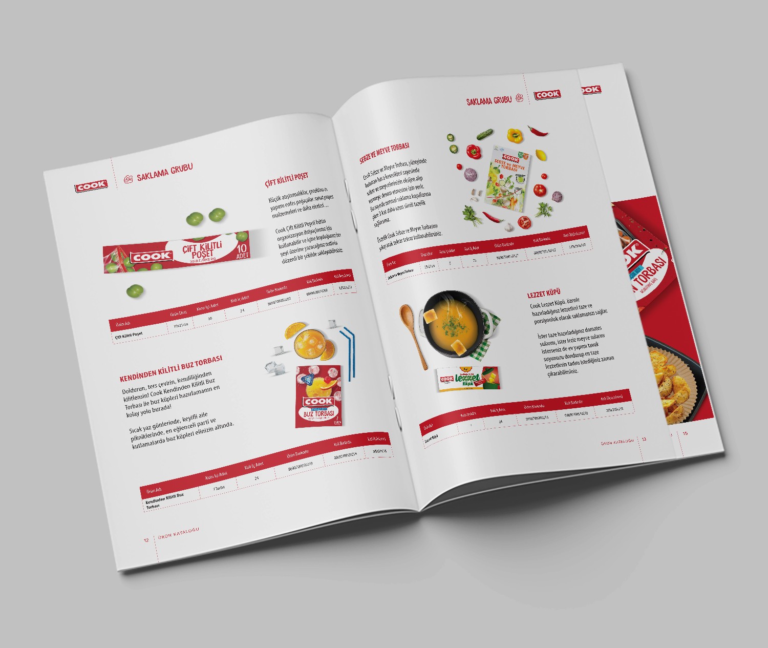 cook mutfak ürün kataloğu tasarımı